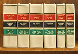 Bild des Verkufers fr United States Statutes at Large Volume 110, in 6 books (1996) zum Verkauf von The Lawbook Exchange, Ltd., ABAA  ILAB