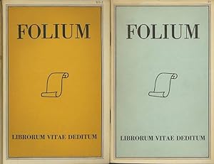 Folium - Librorum vitae deditum. Konvolut aus 12 Heften der Zeitschrift, enthalten sind: Heft I/1...