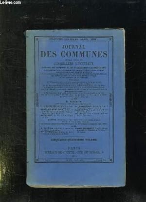Image du vendeur pour JOURNAL DES COMMUNES. TOME 54em. mis en vente par Le-Livre