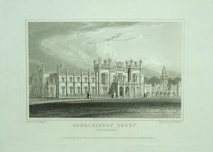 An Original Antique Print Illustrating Abercairney Abbey in Perthshire, The Seat of James Moray, ...