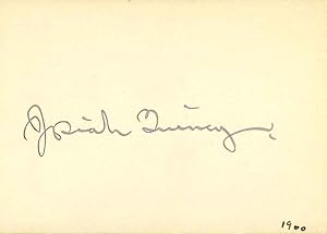 Small card signed by Josiah Quincy.