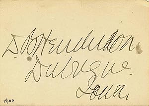 Small card signed by David B. Henderson.