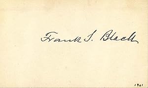 Small card signed by Frank S. Black.