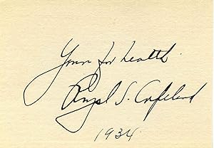 Small card signed by Royal S. Copeland.