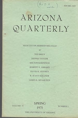 Seller image for Arizona Quarterly: Volume 31, No. 1; Spring, 1975 for sale by Dorley House Books, Inc.