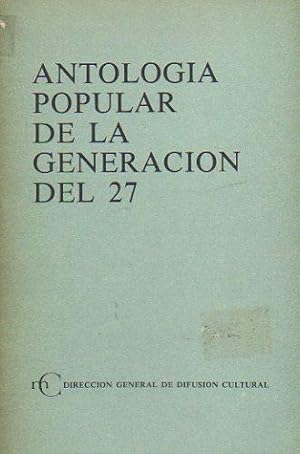 Imagen del vendedor de ANTOLOGA POPULAR DE LA GENERACIN DEL 27. a la venta por angeles sancha libros
