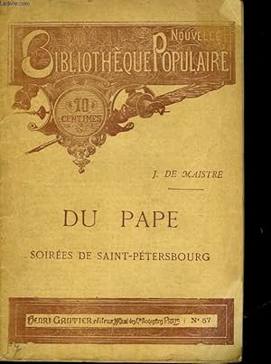 Bild des Verkufers fr DU PAPE SOIREES DE SAINT-PETERSBOURG - N57 zum Verkauf von Le-Livre