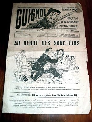 Guignol. Journal hebdomadaire satirique, n° 1103, samedi 23 Novembre 1935 - Au Début des Sanction...