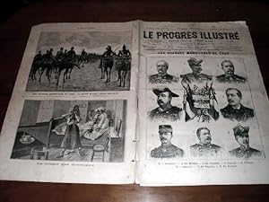 Bild des Verkufers fr Le Progrs illustr", supplment littraire N 39 du 13 Septembre 1891 (4 feuilles/8 pages). Les gravures : Les grandes manoeuves de l'Est : Portraits de Saussier, De Miribel, de Galliffet, Davout, Galland, Jamont, De Ngrier, De Kerhu - Le drame de Brot zum Verkauf von JOIE DE LIRE