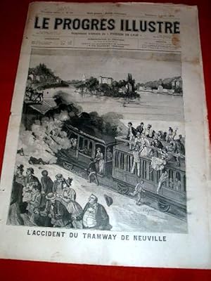 Bild des Verkufers fr Le Progrs illustr", supplment littraire N 86 du 7 Aot 1892 (4 feuilles/8 pages). Les gravures : L'accident du Tramway de Neuville - Leon Cladel - Une Frayeur, d'aprs le tableau de Lon Olivi- zum Verkauf von JOIE DE LIRE