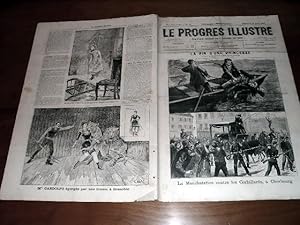 Bild des Verkufers fr Le Progrs illustr", supplment littraire N 18 du 19 avril 1891 (4 feuilles/8 pages). Les gravures : La fin d'une princesse - A Cherbourg : la manifestation contre les corbillards - M. de Pressens (Edmond Dehault) - Le suicide d'une fillette - Egorg zum Verkauf von JOIE DE LIRE