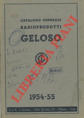 Catalogo generale radioprodotti. 1954-55.