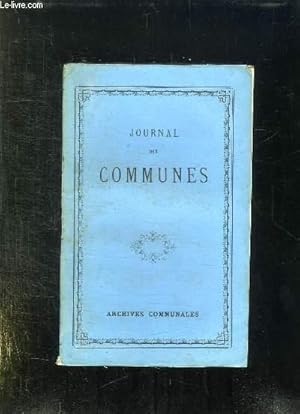 Image du vendeur pour JOURNAL DES COMMUNES. TOME 47 em. mis en vente par Le-Livre