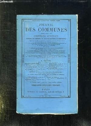 Image du vendeur pour JOURNAL DES COMMUNES. TOME 55em. mis en vente par Le-Livre
