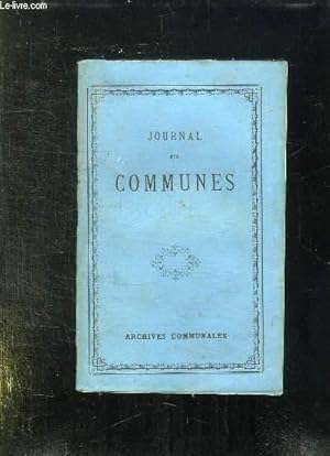 Image du vendeur pour JOURNAL DES COMMUNES. TOME 37em. mis en vente par Le-Livre