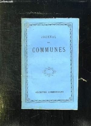 Image du vendeur pour JOURNAL DES COMMUNES. TOME 34em. mis en vente par Le-Livre