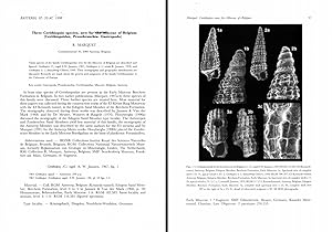 Imagen del vendedor de Three Cerithiopsis species, new for the Miocene of Belgium. In 8, offp., pp. 7 with 3 figs. Offprint from Basteria, 62 a la venta por NATURAMA