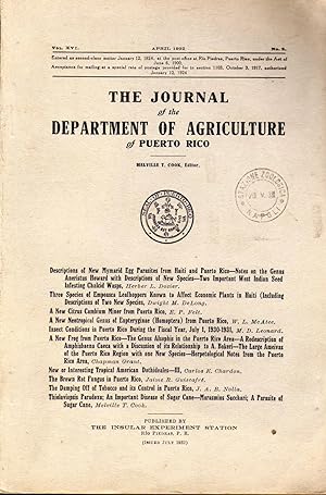 The damping-off of tobacco and its control in Puerto Rico. In 8vo, offp., pp. 40 + 11 pls. Offpri...