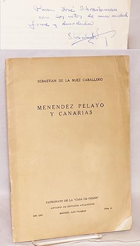 Immagine del venditore per Menendez Pelayo y Canarias venduto da Bolerium Books Inc.