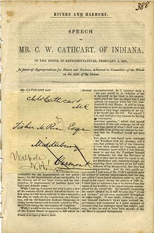 Image du vendeur pour Rivers and Harbors. Speech of Mr. C.W. Cathcart, of Indiana, in the House of Representatives, February 4, 1847, in Favor of Appropriations for Rivers and Harbors, delivered in Committee of the Whole on the state of the Union mis en vente par Kaaterskill Books, ABAA/ILAB