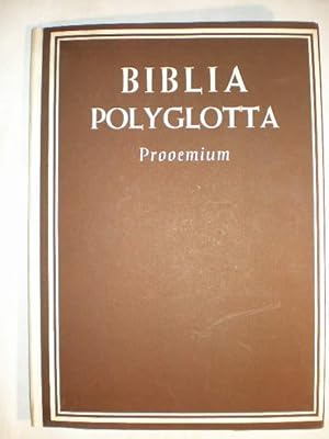 Imagen del vendedor de Biblia Polyglotta Matritensia. Serie 0. Proemium a la venta por Librera Antonio Azorn