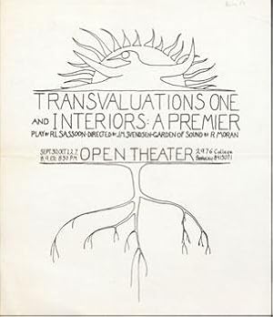 Seller image for Transvaluations One and Interiors: A Premier.Play by R. L. Sassoon. Directed by J. M. Svendsen. Garden of Sound by R. Moran. for sale by Wittenborn Art Books