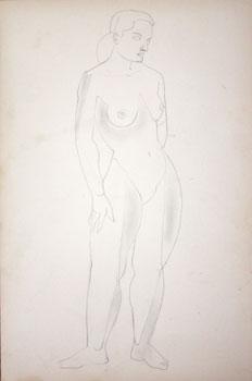 Seller image for Study of a Standing Female Nude. for sale by Wittenborn Art Books