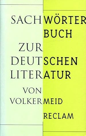 Seller image for Sachwrterbuch zur deutschen Literatur. for sale by Antiquariat & Buchhandlung Rose