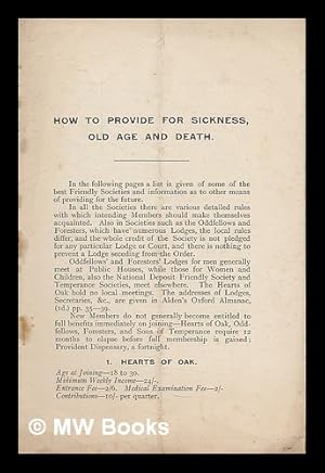 Seller image for How to provide for sickness old age and death for sale by MW Books