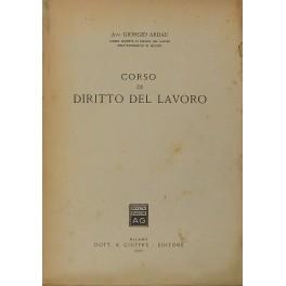 Bild des Verkufers fr Corso di diritto del lavoro zum Verkauf von Libreria Antiquaria Giulio Cesare di Daniele Corradi