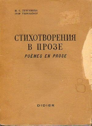 Seller image for POMES EN PROSE. Texte russe publie intgralement d aprs le manuscrit original par Andr Mazon. Traduction franaise et notes de Charles Salomon. for sale by angeles sancha libros