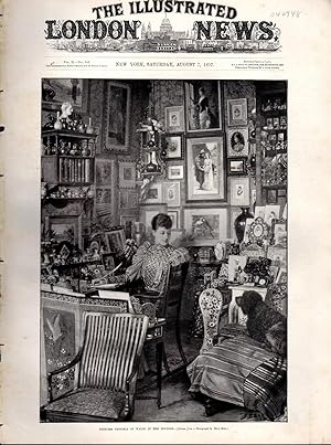 Imagen del vendedor de ENGRAVING: "Princess Victoria of Wales in Her Boudoir" .engraving from The Illustrated London News, August 7, 1897 a la venta por Dorley House Books, Inc.