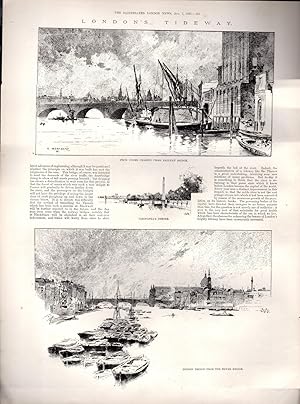 Seller image for ENGRAVIG: "London's Tideway, (Pt. II)".engraving from The Illustrated London News, August 7, 1897 for sale by Dorley House Books, Inc.