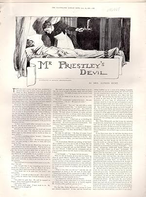 Seller image for PRINT: "Mr. Priestley's Devil".short Story w/engraving from The Illustrated London News, August 14, 1897 for sale by Dorley House Books, Inc.