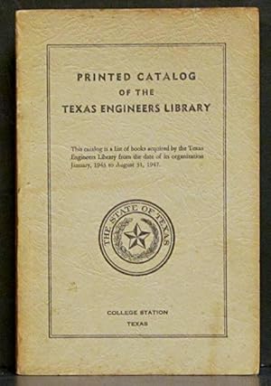 Printed Catalog of the Texas Engineers Library
