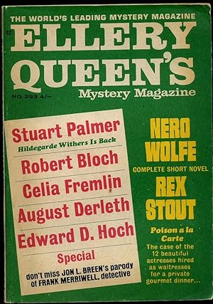 Imagen del vendedor de Ellery Queen's Mystery Magazine Issue No. 293 April 1968. a la venta por Little Stour Books PBFA Member