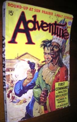 Seller image for Adventure Magazine April 1942 covered painted by R.R. Lougheed for sale by Rare Reads