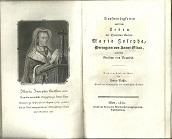 Bild des Verkufers fr Denkwrdigkeiten aus dem Leben der Dienerin Gottes, Maria Josepha, Herzoginn von Sanct Elias, geborenen Grfinn von Brandis. Nach dem Italienischen. zum Verkauf von Antiquariat Axel Kurta