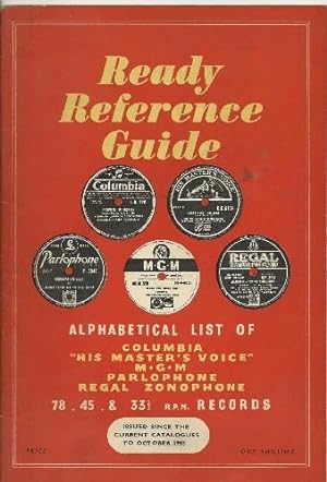 Ready Reference Guide An Alphabetical List of, Columbia, "His Master's Voice, M.G.M. Parlophone, ...