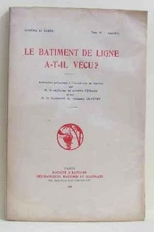 Imagen del vendedor de Le batiment de ligne a-t-il vcu? (tome VI) appendice a la venta por crealivres