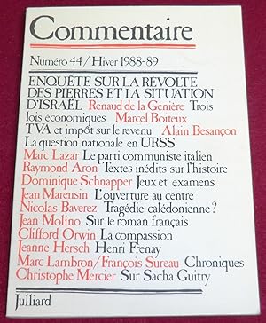 Seller image for COMMENTAIRE - Volume 11 / Numro 44 : Enqute sur la rvolte des pierres et la situation d'Isral for sale by LE BOUQUINISTE