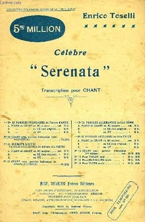 Image du vendeur pour CELEBRE SERENATA mis en vente par Le-Livre