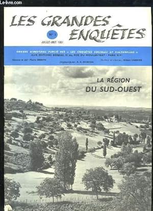 Imagen del vendedor de Les Grandes Enqutes N1 : La Rgion du Sud-Ouest. a la venta por Le-Livre