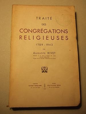 Seller image for Traite Des Congregations Religieuses for sale by Domifasol