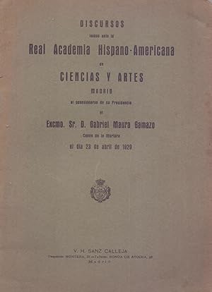 Immagine del venditore per REAL ACADEMIA HISPANO-AMERICANA DE CIENCIAS Y ARTES venduto da Libreria 7 Soles