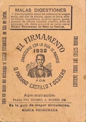 Image du vendeur pour EL FIRMAMENTO ZARAGOZANO CON GUIA DE MADRID 1932 mis en vente par Libreria 7 Soles