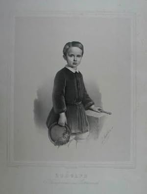 Imagen del vendedor de Rudolph Kronprinz von Oesterreich. Lithographie v. J. Melcher. Wien, Jos. Stoufs fr L. T. Neumann um 1863/64, 36 x 29,5 cm 58 x 42 cm (Blattgr.) a la venta por Antiquariat Johannes Mller