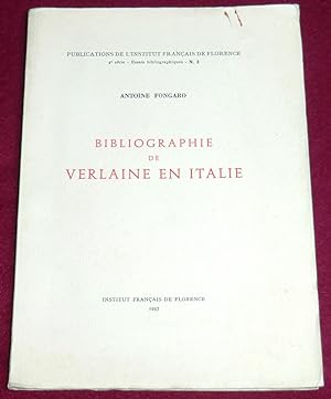 Image du vendeur pour BIBLIOGRAPHIE DE VERLAINE EN ITALIE mis en vente par LE BOUQUINISTE