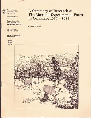A Summary of Research at the Manitou Experimental Forest in Colorado, 1937-1983