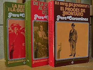DIARIS I RECORDS. 3 volums. 1. Els anys de joventut i el procés de Montjuïc 2. De la Solidaritat ...